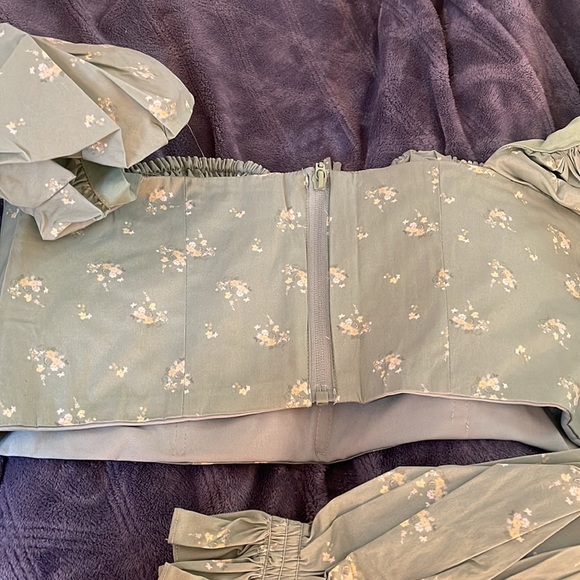 House Of Cb “Millicent” Olive long Sleeve Corset Top Size L+ US 12-14 - Picture 12 of 14